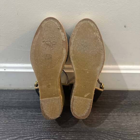 Stuart Weitzman Mirela Black Canvas Espadrille Wedge Sandals - Picture 6 of 6